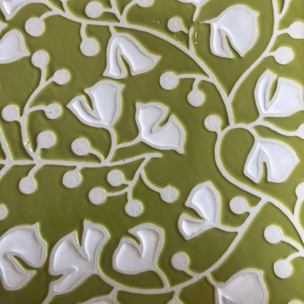 Crate&Barrel Akemi Floral Platter Tray